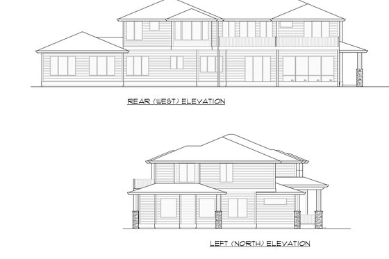Exterior - Other Elevation 3 for Traditional House Plan #1066-78 - 6 bed, 5.5 bath