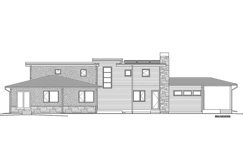 Architectural House Design - B/W elevation