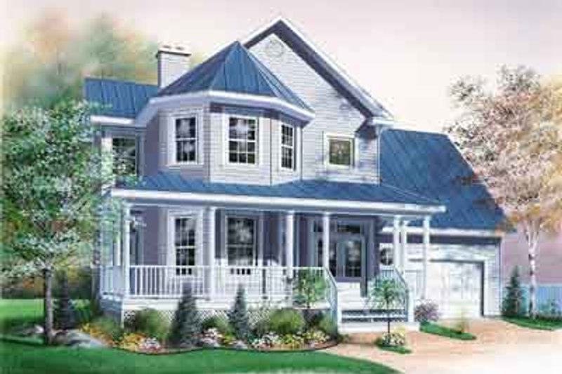 Dream House Plan - Farmhouse Exterior - Front Elevation Plan #23-499