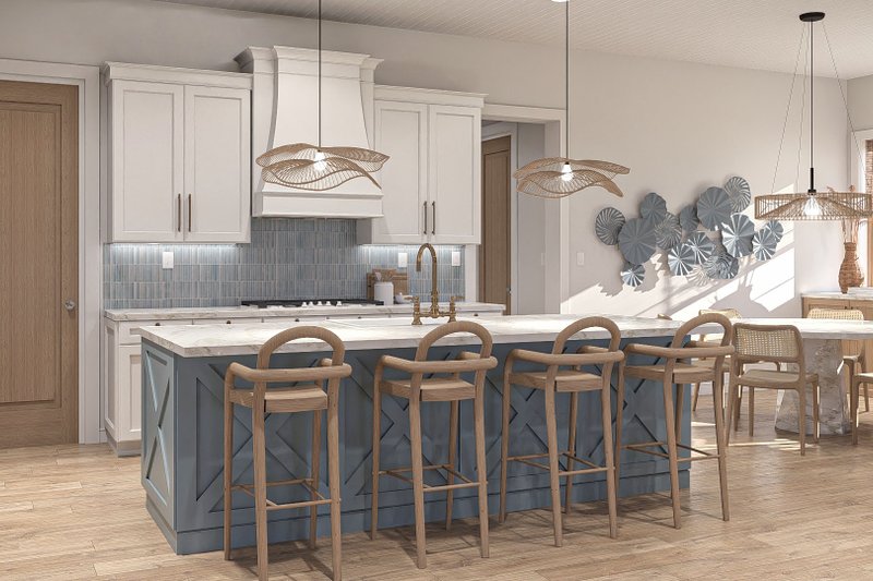 House Blueprint - Interior - Kitchen for Beach House Plan #455-378 - 4 bed, 3.5 bath