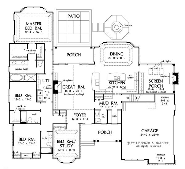 Architectural House Design - European Floor Plan - Main Floor Plan #929-31