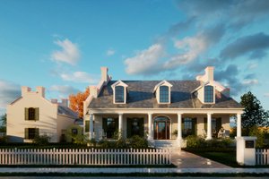 House Blueprint - Southern Exterior - Front Elevation Plan #76-131