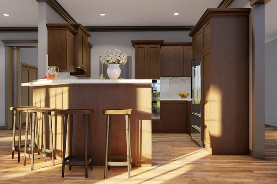 Interior - Kitchen for Southern House Plan #17-2588 - 3 bed, 2.5 bath