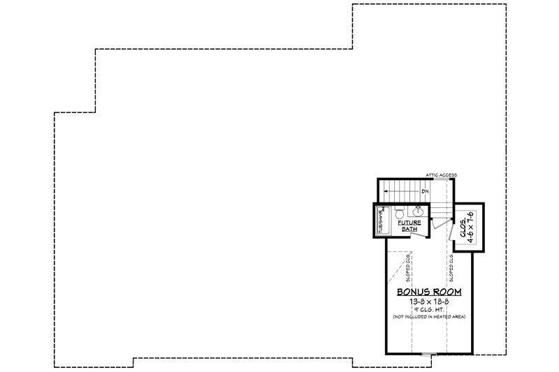 Architectural House Design - Floor Plan - Other Floor 1 for Farmhouse House Plan #430-204 - 3 bed, 2.5 bath