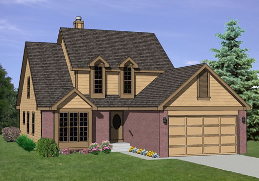 Traditional Style House Plan 4 Beds 2.5 Baths 1900 Sq/Ft