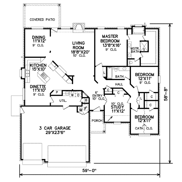 Traditional Floor Plan - Main Floor Plan #65-289