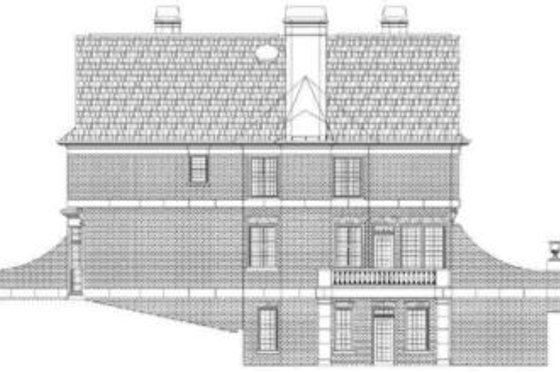 Exterior - Rear Elevation for Colonial House Plan #119-149 - 4 bed, 3.5 bath