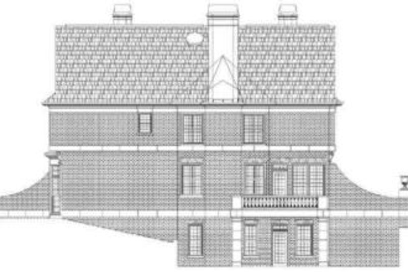 Home Plan - Exterior - Rear Elevation for Colonial House Plan #119-149 - 4 bed, 3.5 bath