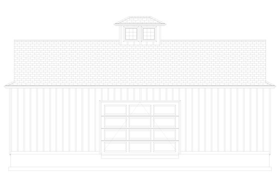 Exterior - Rear Elevation 2 for Southern House Plan #1060-248, 1 bath