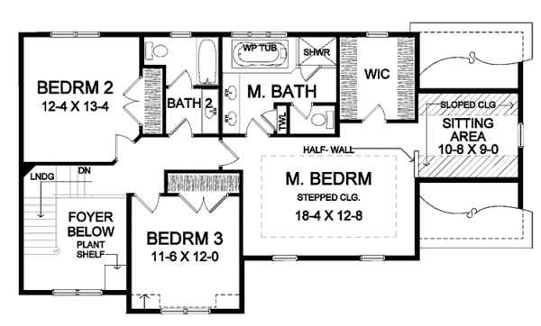 Architectural House Design - Traditional Floor Plan - Upper Floor Plan #328-344