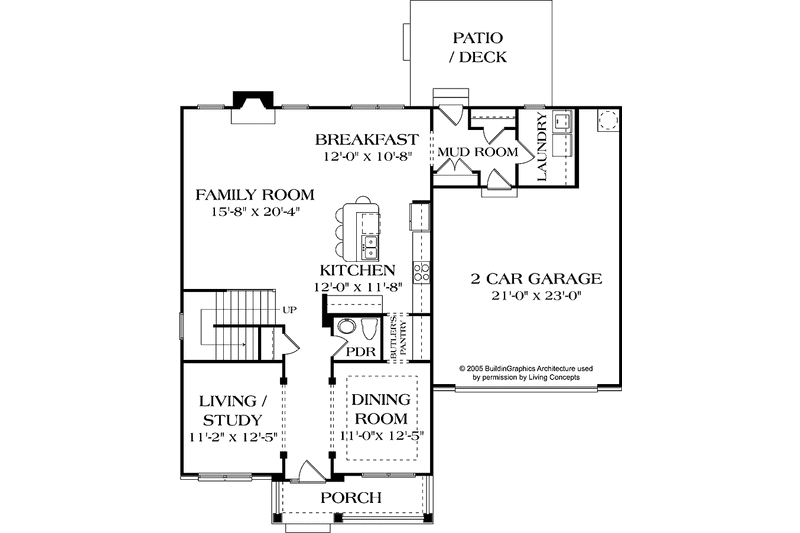 Dream House Plan - Floor Plan - Main Floor for Traditional House Plan #453-551 - 4 bed, 3.5 bath