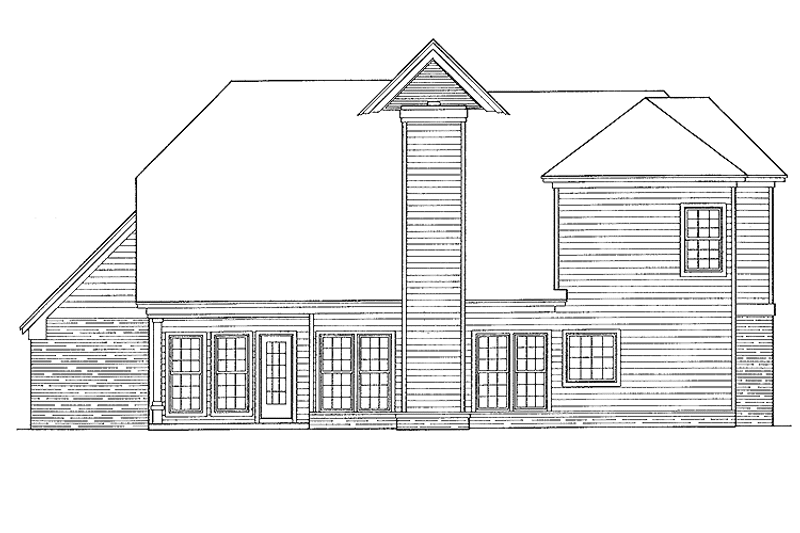 House Design - Exterior - Rear Elevation for Country House Plan #952-84 - 3 bed, 2.5 bath