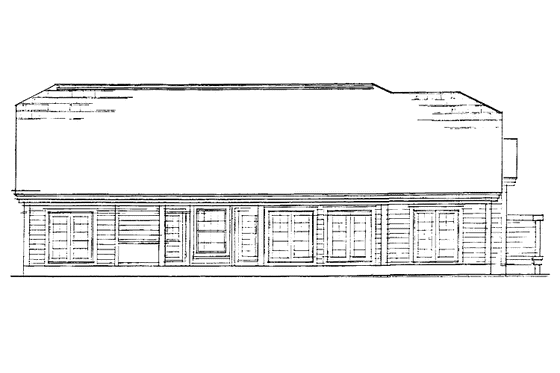 Exterior - Rear Elevation for Country House Plan #930-26 - 3 bed, 2.5 bath