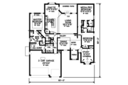 European Style House Plan - 3 Beds 2.5 Baths 2552 Sq/Ft Plan #65-523 