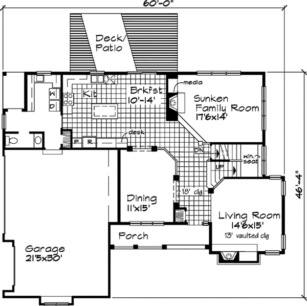 Home Plan - European Floor Plan - Main Floor Plan #320-524