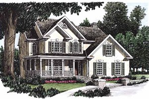 Country Exterior - Front Elevation Plan #927-253