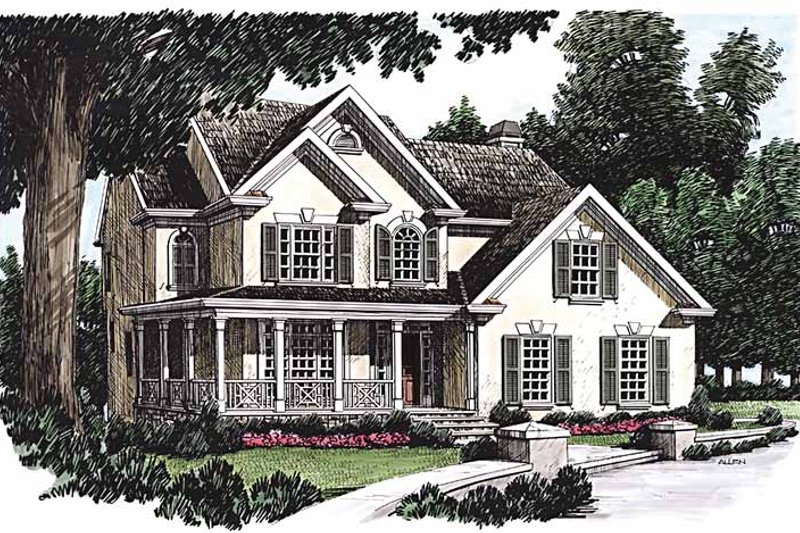 Architectural House Design - Country Exterior - Front Elevation Plan #927-253