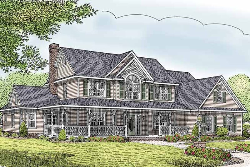 Home Plan - Country Exterior - Front Elevation Plan #11-269