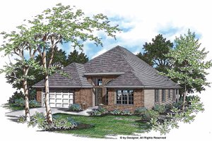 Mediterranean Exterior - Front Elevation Plan #48-716