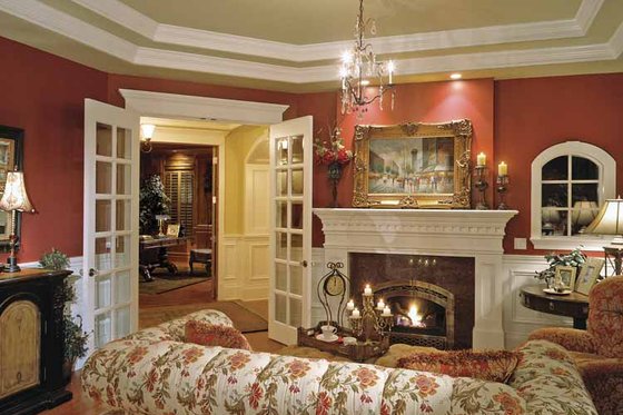 Interior - Family Room for Victorian House Plan #132-255 - 4 bed, 4.5 bath
