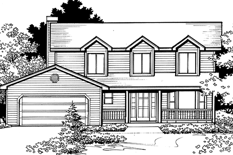 House Design - Country Exterior - Front Elevation Plan #308-250