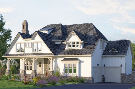 Exterior - Front Elevation 3 for Farmhouse House Plan #54-407 - 5 bed, 4 bath