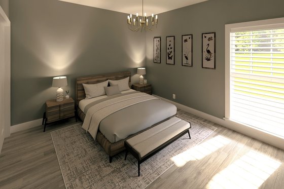 Interior - Bedroom 1 for Traditional House Plan #44-253 - 4 bed, 3 bath
