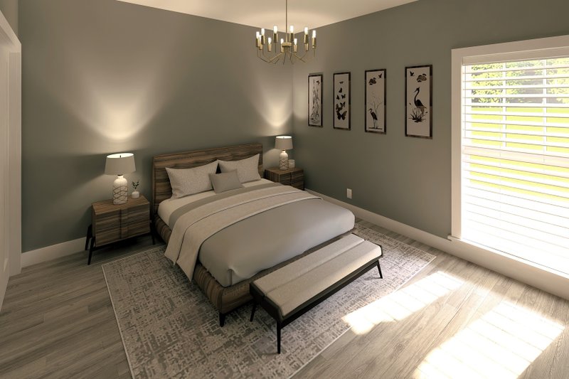 House Plan Design - Interior - Bedroom 1 for Traditional House Plan #44-253 - 4 bed, 3 bath