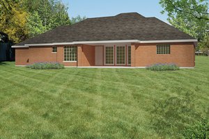 Exterior - Rear Elevation 1 for Traditional House Plan #1061-9 - 3 bed, 2 bath