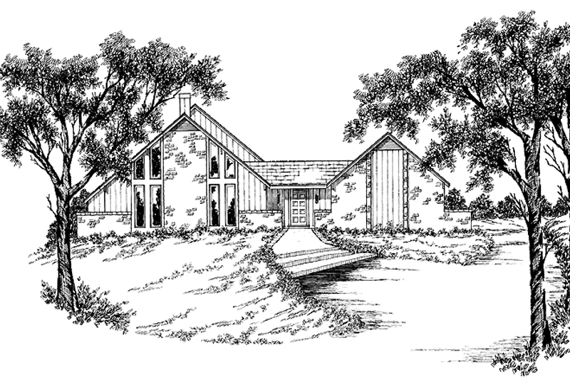 House Plan Design - Contemporary Exterior - Front Elevation Plan #36-528