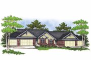 Ranch Style House Plan - 6 Beds 6 Baths 4578 Sq/Ft Plan #70-1406 