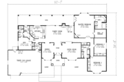 Mediterranean Style House Plan - 4 Beds 3 Baths 3059 Sq/Ft Plan #1-762 