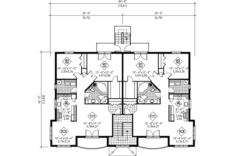 Dream House Plan - Floor Plan - Upper Floor for European House Plan #25-307 - 2 bed, 1 bath