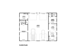 Floor Plan - Main Floor for Farmhouse House Plan #1117-43 - 1 bed, 2 bath