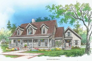 Country Exterior - Front Elevation Plan #929-174