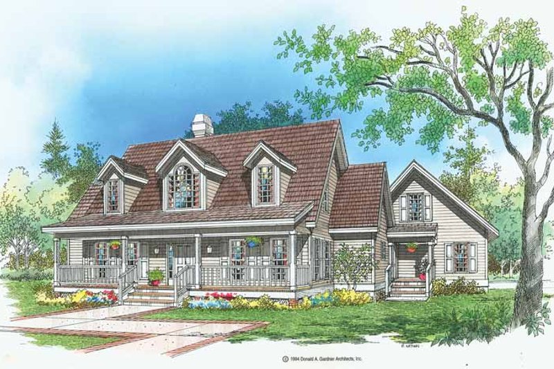 House Design - Country Exterior - Front Elevation Plan #929-174