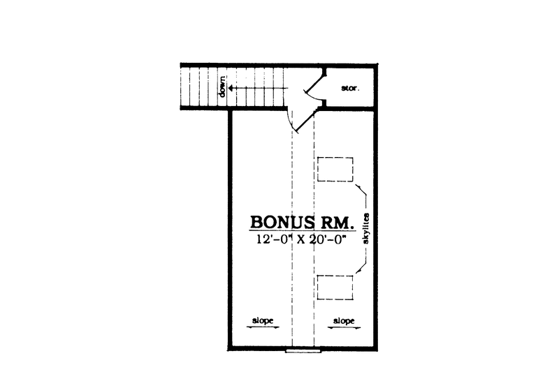 Architectural House Design - Floor Plan - Upper Floor for Country House Plan #42-482 - 3 bed, 2 bath
