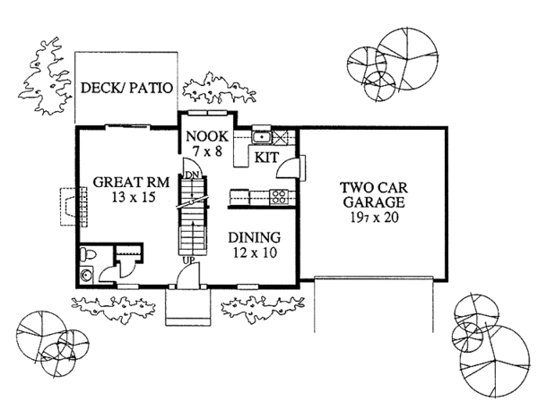 Architectural House Design - Classical Floor Plan - Main Floor Plan #1053-1