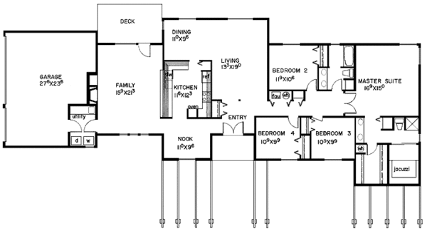 Home Plan - Contemporary Floor Plan - Main Floor Plan #60-852
