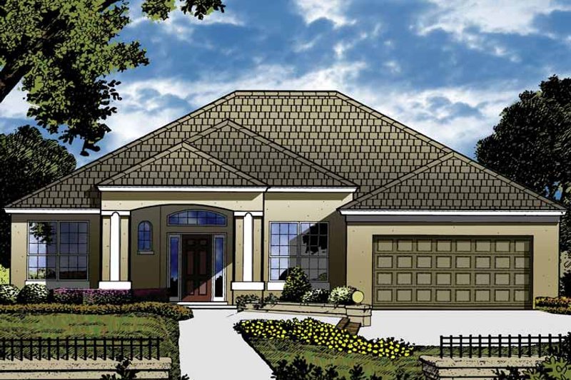 Dream House Plan - Exterior - Front Elevation 3 for European House Plan #1015-40 - 4 bed, 2 bath