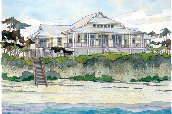 Exterior - Front Elevation for Country House Plan #928-43 - 4 bed, 5 bath