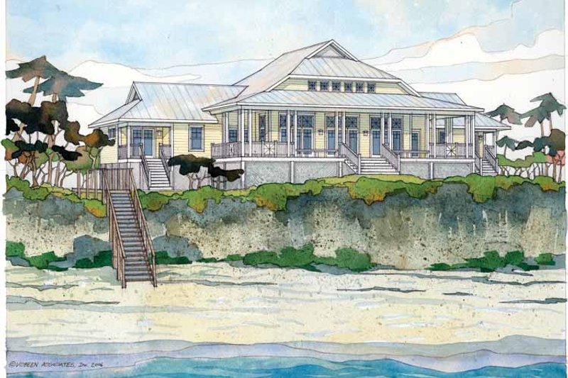 Home Plan - Exterior - Front Elevation for Country House Plan #928-43 - 4 bed, 5 bath