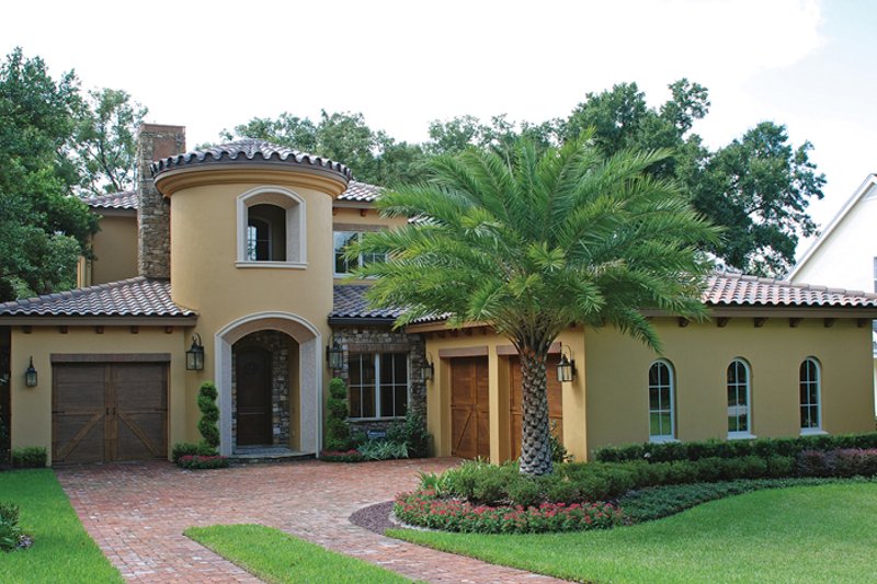 Home Plan - Exterior - Front Elevation 3 for Mediterranean House Plan #1019-2 - 4 bed, 4.5 bath
