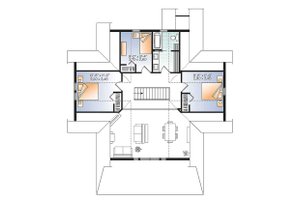 Floor Plan - Upper Floor for Traditional House Plan #23-2609 - 4 bed, 3 bath