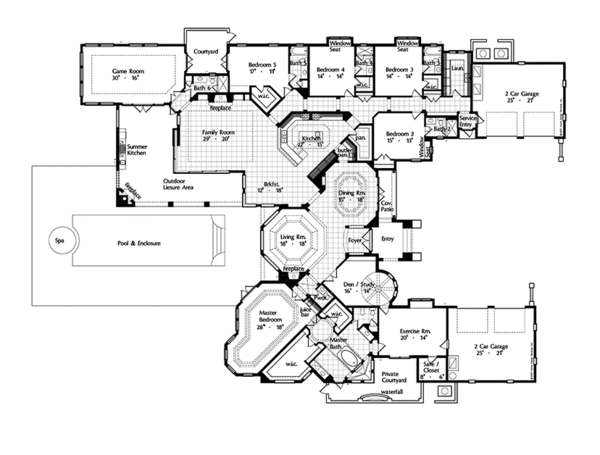 Dream House Plan - European Floor Plan - Main Floor Plan #417-816