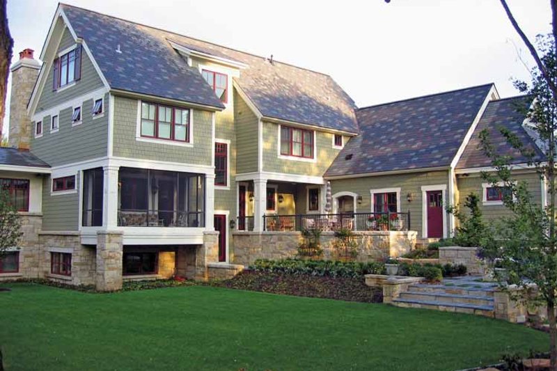 Dream House Plan - Exterior - Rear Elevation 1 for Craftsman House Plan #928-19 - 4 bed, 3.5 bath