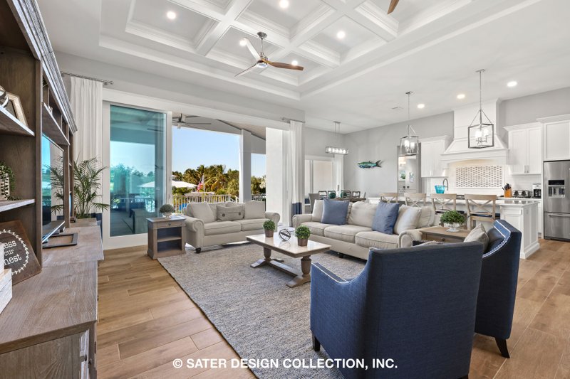 Architectural House Design - Interior - Family Room 1 for Beach House Plan #930-530 - 4 bed, 3 bath