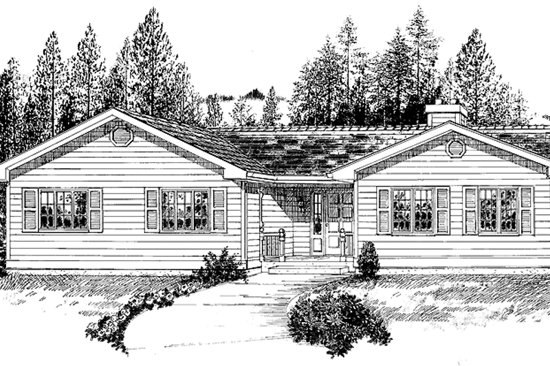 Dream House Plan - Ranch Exterior - Front Elevation Plan #47-993