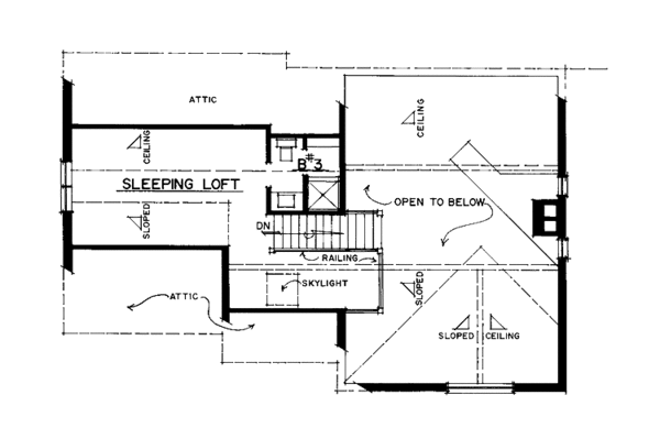House Plan Design - Traditional Floor Plan - Upper Floor Plan #1016-64