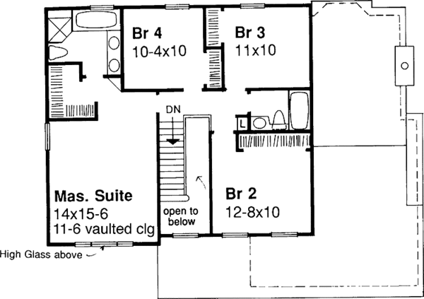 House Plan Design - Contemporary Floor Plan - Upper Floor Plan #320-585